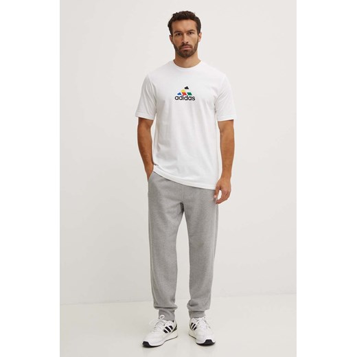 adidas t-shirt bawełniany Tiro męski kolor biały z nadrukiem IW2668 L ANSWEAR.com