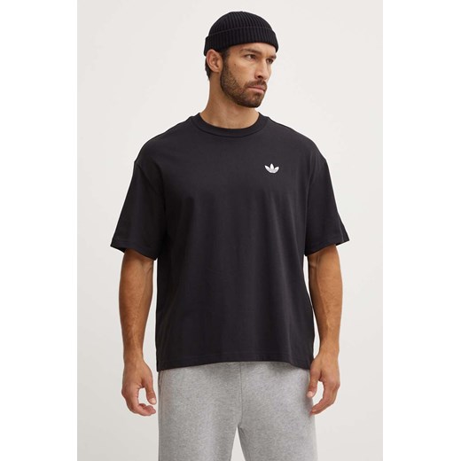 adidas Originals t-shirt męski kolor czarny gładki IY7381 ze sklepu ANSWEAR.com w kategorii T-shirty męskie - zdjęcie 173800788