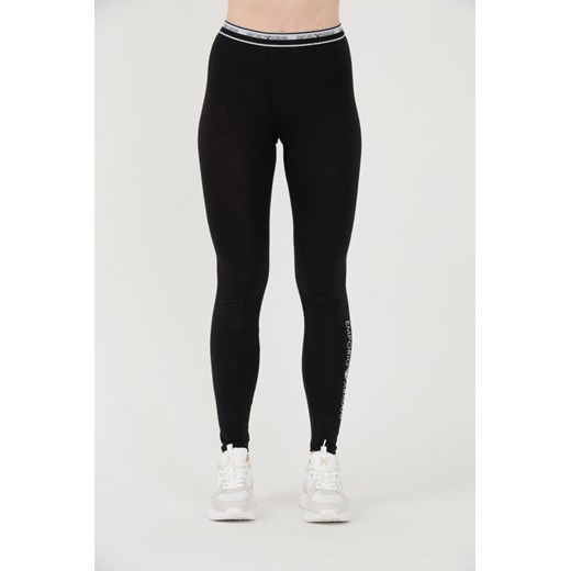 EMPORIO ARMANI Czarne legginsy Stretch Logo, Rozmiar M ze sklepu outfit.pl w kategorii Spodnie damskie - zdjęcie 173802078