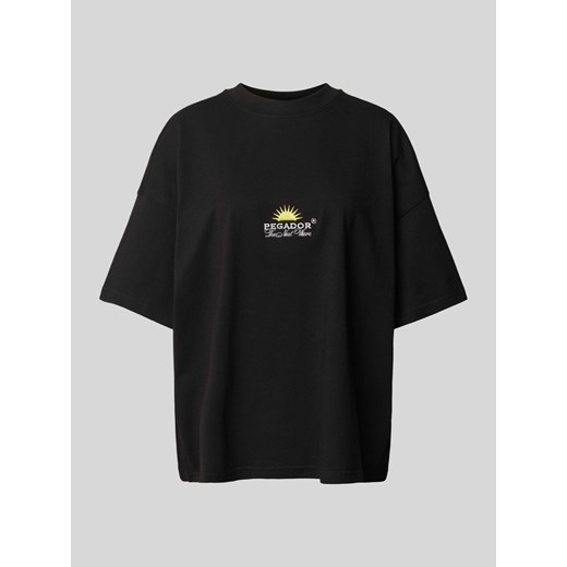T-shirt o kroju oversized z okrągłym dekoltem model ‘FLORA’ ze sklepu Peek&Cloppenburg  w kategorii Bluzki damskie - zdjęcie 173802917