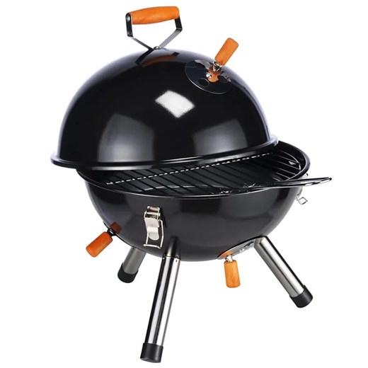 Minimalistyczny czarny grill ogrodowy - Waco ze sklepu Edinos.pl w kategorii Ogród i taras - zdjęcie 173806415