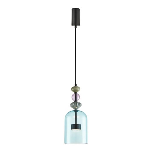 Duża lampa wisząca z niebieskim kloszem - K395-Gusto Lumes One Size Edinos.pl