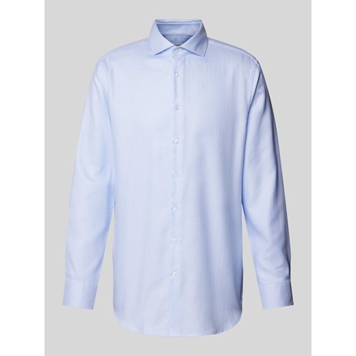 Koszula biznesowa o kroju regular fit z fakturowanym wzorem ze sklepu Peek&Cloppenburg  w kategorii Koszule męskie - zdjęcie 173806825
