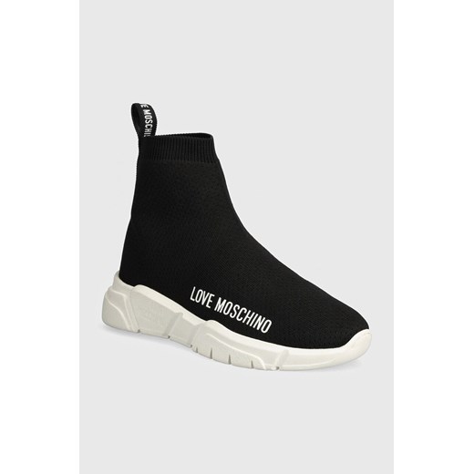 Love Moschino sneakersy kolor czarny JA15343G1LIZ4000 ze sklepu ANSWEAR.com w kategorii Buty sportowe damskie - zdjęcie 173811499