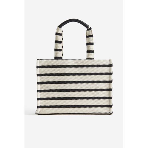 H & M - Torba shopper z domieszką bawełny - Czarny H & M One Size H&M