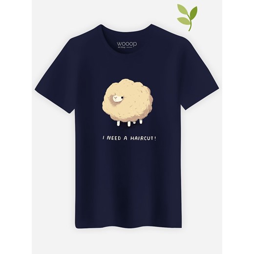 WOOOP Koszulka &quot;Haircut Sheep&quot; w kolorze granatowym ze sklepu Limango Polska w kategorii T-shirty męskie - zdjęcie 173813376