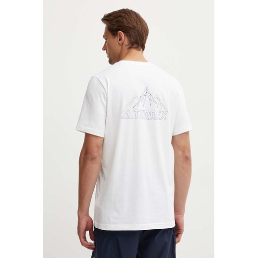 adidas TERREX t-shirt męski kolor biały gładki IZ0465 ze sklepu ANSWEAR.com w kategorii T-shirty męskie - zdjęcie 173815096