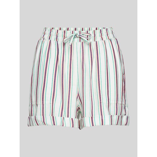 Szorty lniane o kroju regular fit z elastycznym pasem ze sklepu Peek&Cloppenburg  w kategorii Szorty - zdjęcie 173815945