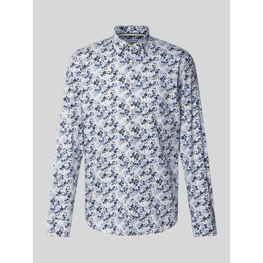 Koszula biznesowa o kroju slim fit z kwiatowym wzorem na całej powierzchni ze sklepu Peek&Cloppenburg  w kategorii Koszule męskie - zdjęcie 173816069
