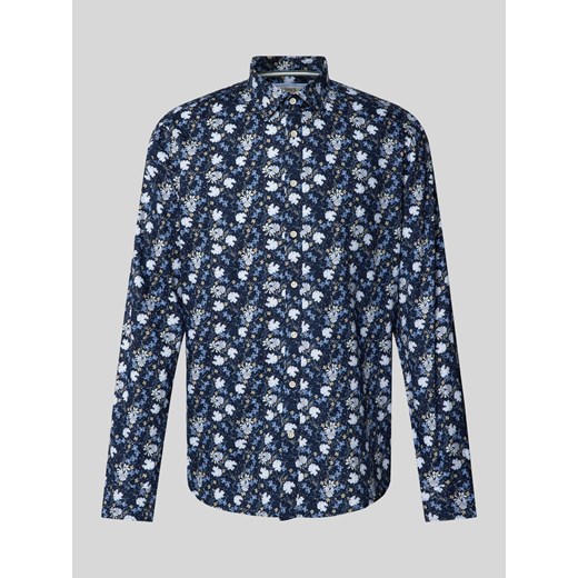 Koszula biznesowa o kroju slim fit z kwiatowym wzorem na całej powierzchni ze sklepu Peek&Cloppenburg  w kategorii Koszule męskie - zdjęcie 173816106
