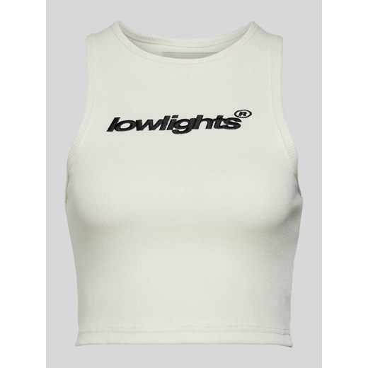 Top krótki z wyhaftowanym logo model ‘BASIC’ ze sklepu Peek&Cloppenburg  w kategorii Bluzki damskie - zdjęcie 173816347