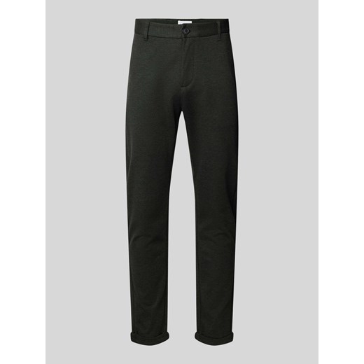 Spodnie materiałowe o skróconym kroju slim fit ze sklepu Peek&Cloppenburg  w kategorii Spodnie męskie - zdjęcie 173816417