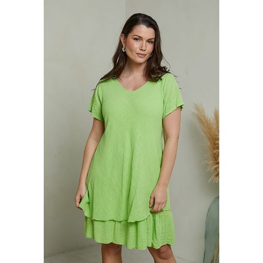 Curvy Lady Sukienka w kolorze limonkowym ze sklepu Limango Polska w kategorii Sukienki - zdjęcie 173818797