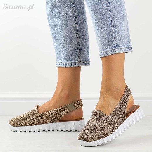 Plecione sandały, buty damskie T.Sokolski 806 Nut ze sklepu suzana.pl w kategorii Półbuty damskie - zdjęcie 173820216