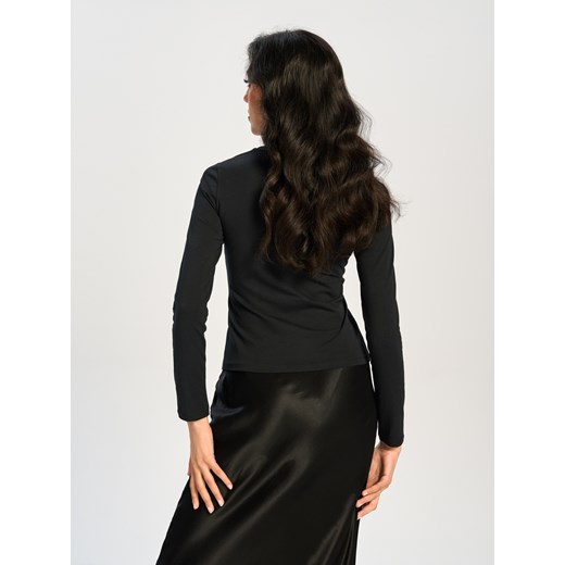 Sinsay - Koszulka z długimi rękawami - czarny Sinsay XS Sinsay