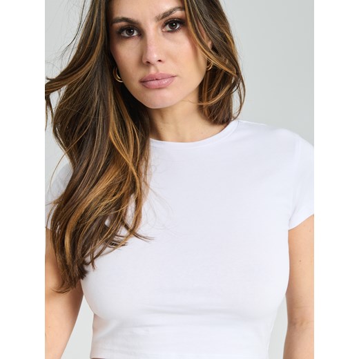 Sinsay - Crop top - biały Sinsay XS Sinsay