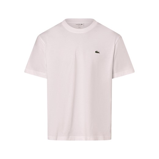 Lacoste Koszulka męska Mężczyźni Bawełna biały jednolity ze sklepu vangraaf w kategorii T-shirty męskie - zdjęcie 173822398