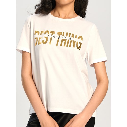 Sinsay - Koszulka z nadrukiem - biały Sinsay XL Sinsay