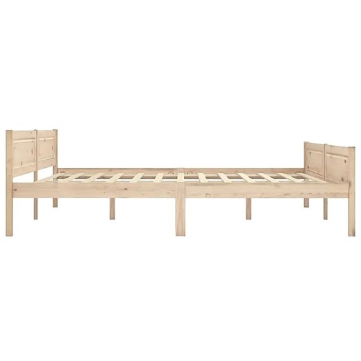 Małżeńskie łóżko z naturalnego drewna 180x200 - Siran 7X Elior One Size wyprzedaż Edinos.pl