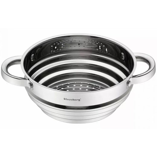 Wkład do gotowania na parze ze stali nierdzewnej 24cm - Lenton 17X ze sklepu Edinos.pl w kategorii Garnki - zdjęcie 173829265