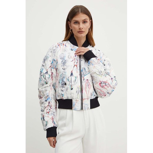 Karl Lagerfeld kurtka bomber damski zimowa 245W1409 ze sklepu ANSWEAR.com w kategorii Kurtki damskie - zdjęcie 173832099