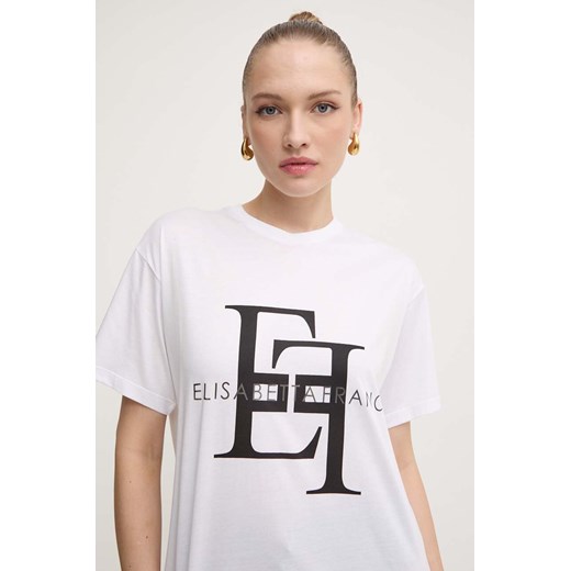 Elisabetta Franchi t-shirt damski kolor biały MA54N46E2 ze sklepu ANSWEAR.com w kategorii Bluzki damskie - zdjęcie 173832375