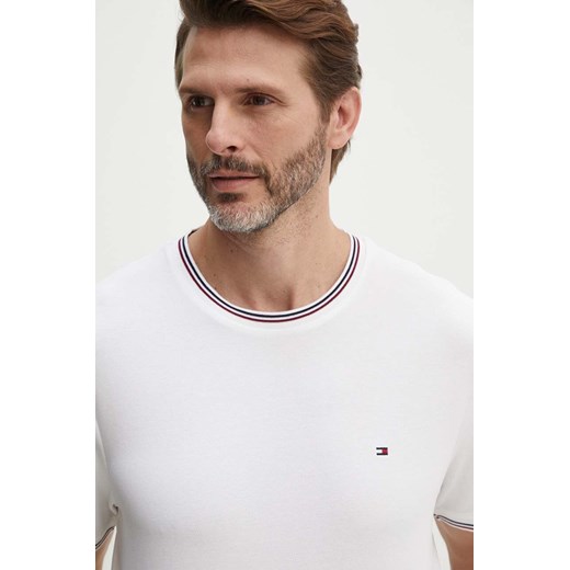 Tommy Hilfiger t-shirt męski kolor biały gładki MW0MW35680 ze sklepu ANSWEAR.com w kategorii T-shirty męskie - zdjęcie 173832396