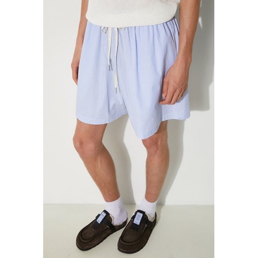 MKI MIYUKI ZOKU szorty bawełniane Striped Shorts kolor niebieski STRIPED.SHORTS ze sklepu PRM w kategorii Spodenki męskie - zdjęcie 173833107