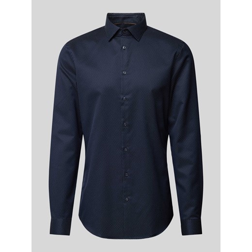 Koszula biznesowa o kroju slim fit z tkaniny two-ply z bardzo długim rękawem ze sklepu Peek&Cloppenburg  w kategorii Koszule męskie - zdjęcie 173833539