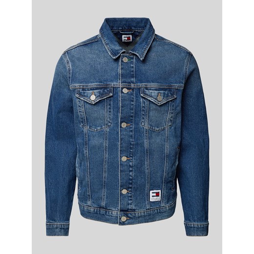 Kurtka jeansowa z kieszeniami z patką na piersi model ‘RYAN’ ze sklepu Peek&Cloppenburg  w kategorii Kurtki męskie - zdjęcie 173833577
