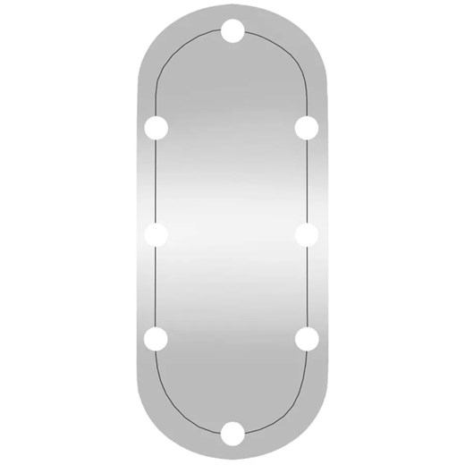 Nowoczesne srebrne lustro z oświetleniem LED 30x70 cm D6-R47 ze sklepu Edinos.pl w kategorii Lustra - zdjęcie 173837805