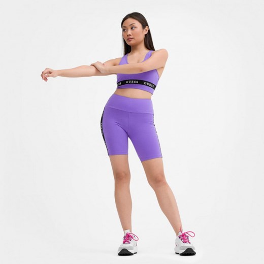 Damskie kolarki Guess Aline biker - fioletowe Guess XS okazyjna cena Sportstylestory.com