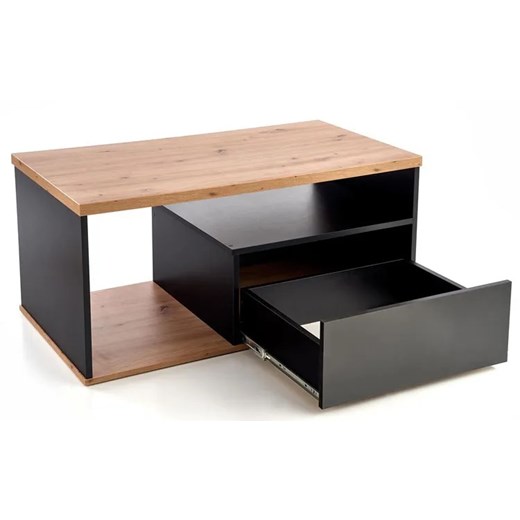 Nowoczesna prostokątna ława z szufladą dąb wotan - Samba Elior One Size Edinos.pl