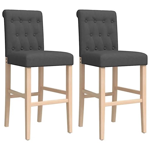 Ciemnoszary zestaw dwóch krzeseł barowych - Rigotta 8X Elior One Size Edinos.pl