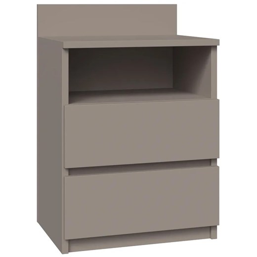 Minimalistyczna Szafka Nocna 40 Cm Glina 20 Cm Połysk R7-L30 ze sklepu Edinos.pl w kategorii Stoliki i szafki nocne - zdjęcie 173839987