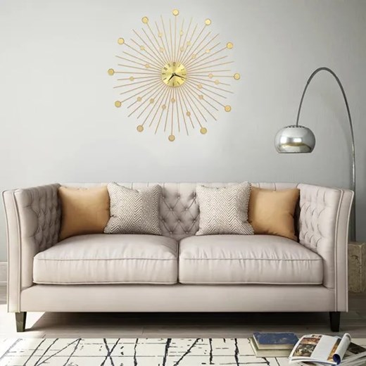 Okrągły nowoczesny zegar wiszący 70 cm - Linelis 5X Elior One Size Edinos.pl