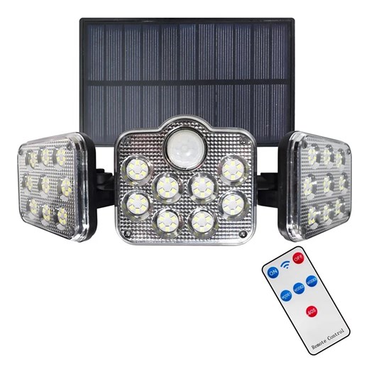 Potrójna lampa solarna z pilotem - N29-Sparks Lumes One Size Edinos.pl
