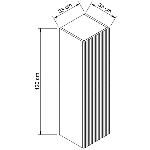 Szałwiowy ryflowany słupek wiszący do łazienki - Oxel 9X Elior One Size Edinos.pl