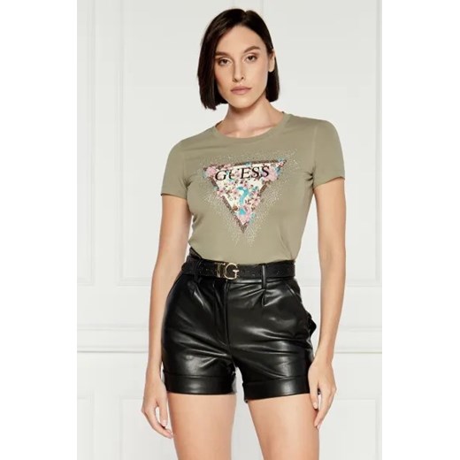 Bluzka damska Guess w kwiaty z elastanu 