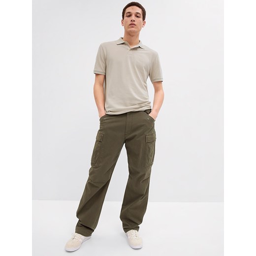 GAP Koszulka polo w kolorze beżowym ze sklepu Limango Polska w kategorii T-shirty męskie - zdjęcie 173849859