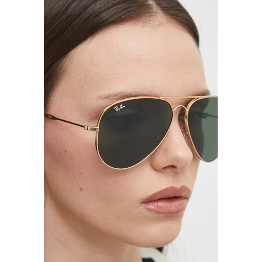 Ray-Ban okulary przeciwsłoneczne kolor złoty ze sklepu ANSWEAR.com w kategorii Okulary przeciwsłoneczne damskie - zdjęcie 173851505