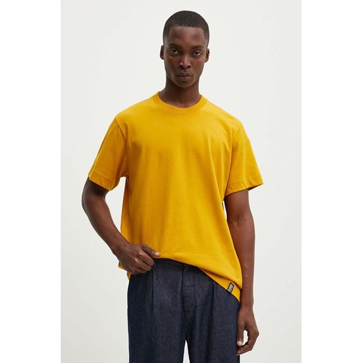 G-Star Raw t-shirt bawełniany kolor żółty gładki ze sklepu ANSWEAR.com w kategorii T-shirty męskie - zdjęcie 173851585