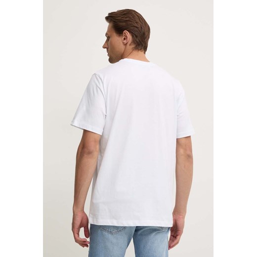 MSGM t-shirt bawełniany męski kolor biały z nadrukiem 3440MM510.237002 M ANSWEAR.com