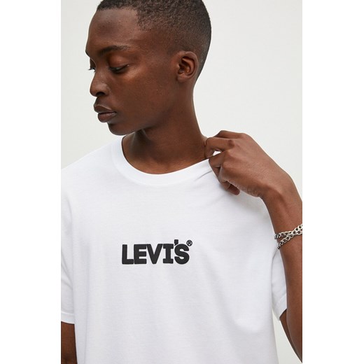 Levi&apos;s t-shirt bawełniany męski kolor biały z nadrukiem XL ANSWEAR.com