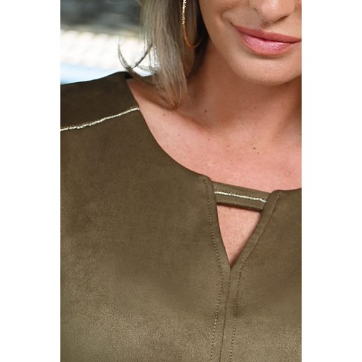 Bleu d&apos;Azur Sukienka &quot;Cairo&quot; w kolorze khaki 42 okazyjna cena Limango Polska
