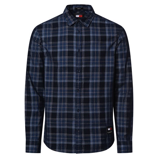 Tommy Jeans Koszula męska Mężczyźni Regular Fit Bawełna granatowy w kratkę ze sklepu vangraaf w kategorii Koszule męskie - zdjęcie 173854398