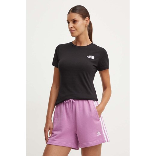 The North Face t-shirt bawełniany W S/S Redbox Slim Tee damski kolor czarny NF0A87NMJK31 ze sklepu ANSWEAR.com w kategorii Bluzki damskie - zdjęcie 173855647