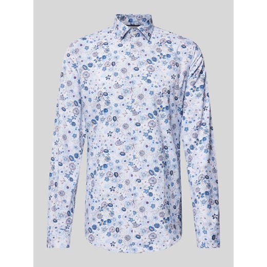 Koszula biznesowa o kroju slim fit z kołnierzykiem typu kent ze sklepu Peek&Cloppenburg  w kategorii Koszule męskie - zdjęcie 173857066