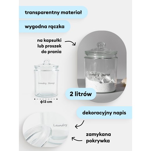 Sinsay - Pojemnik na proszek do prania - biały Sinsay One Size Sinsay