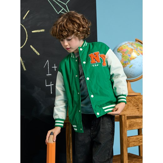 Sinsay - Kurtka bejsbolówka - zielony Sinsay 128 Sinsay